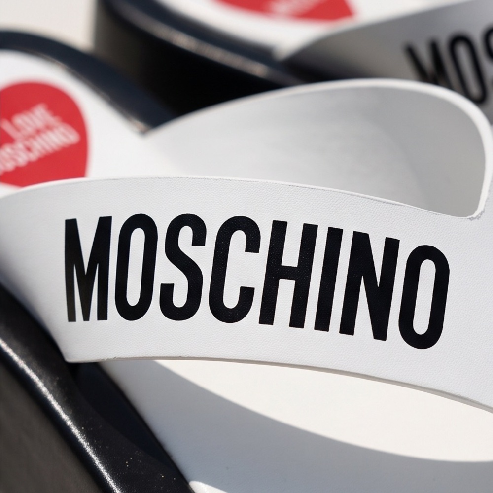 LOVE MOSCHINO 🇮🇹 WOMENS BLACK SOFT LEATHER COMFORT SANDALS - Picture 4 of 14